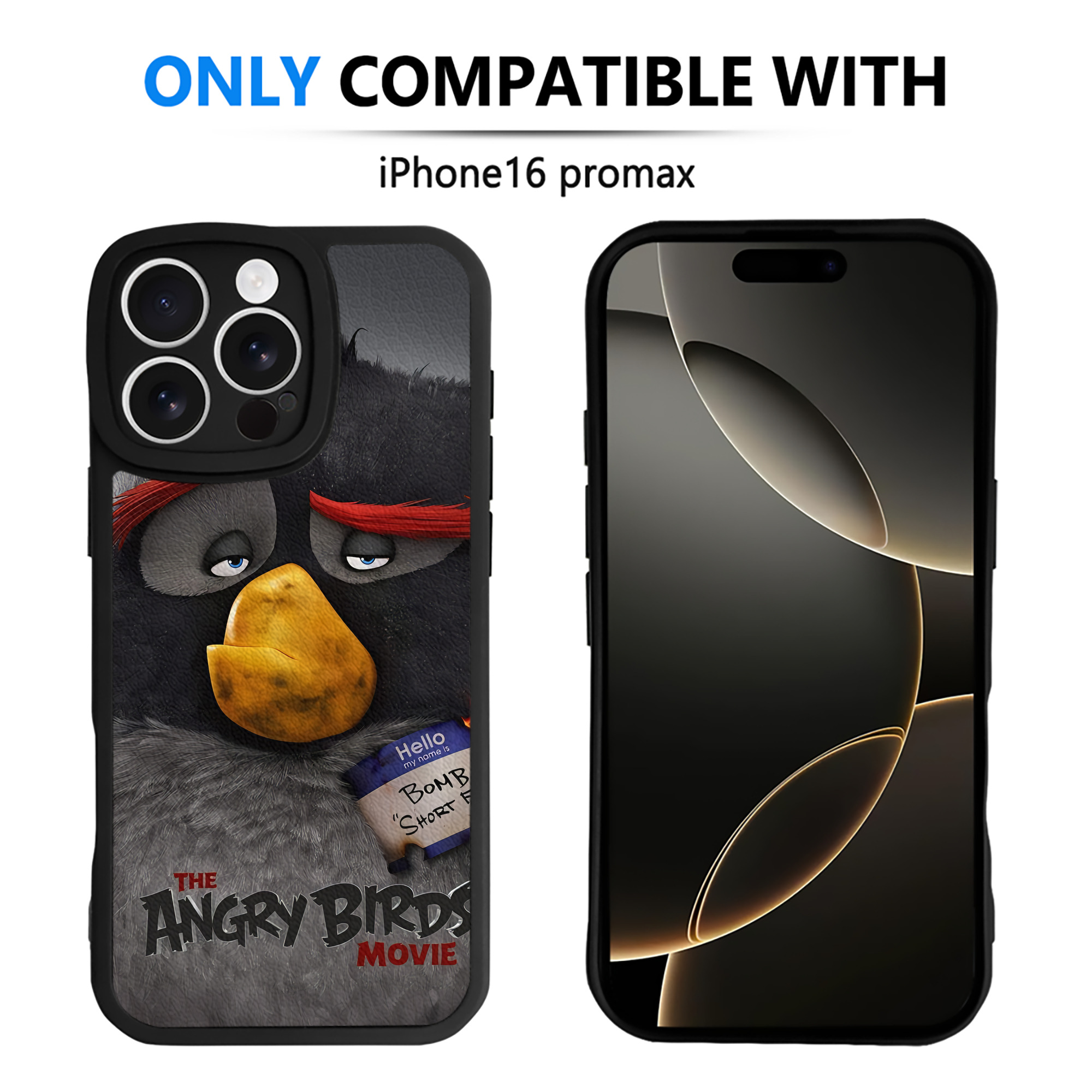 （画像用） Angry Birds アングリーバード 【iPhone 16シリーズ対応】シリコンスマホケース（レザー調） 材質：シリコン